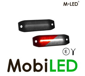 M-LED Dual color wit/rood dark look klein M-LED Dual color wit/rood dark look klein