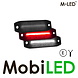 M-LED M-LED Couleur bicolore blanc/rouge aspect sombre petit E-marque M-LED M-LED Couleur bicolore blanc/rouge aspect sombre petit E-marque