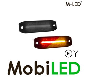 M-LED Dual color rood/amber dark look klein