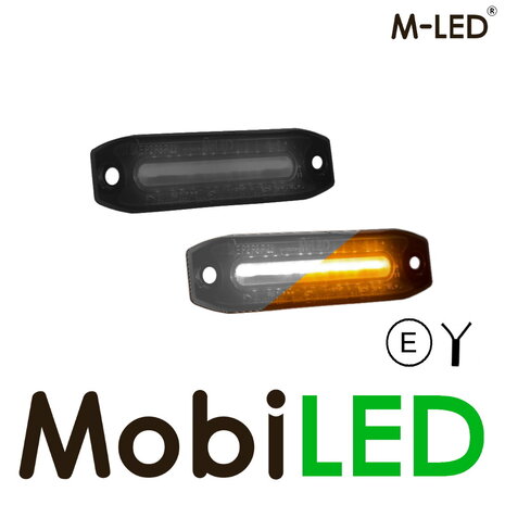 M-LED M-LED Dual color amber/white dark look small E-mark