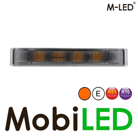M-LED M-LED Ultra narrow flasher amber smoke look 4 LEDs E-mark