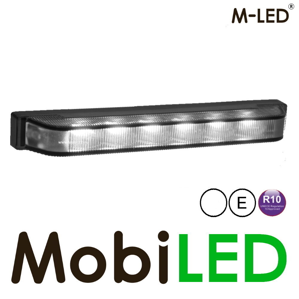 M-LED M-LED Ultra narrow flasher white 6 LEDs E-mark