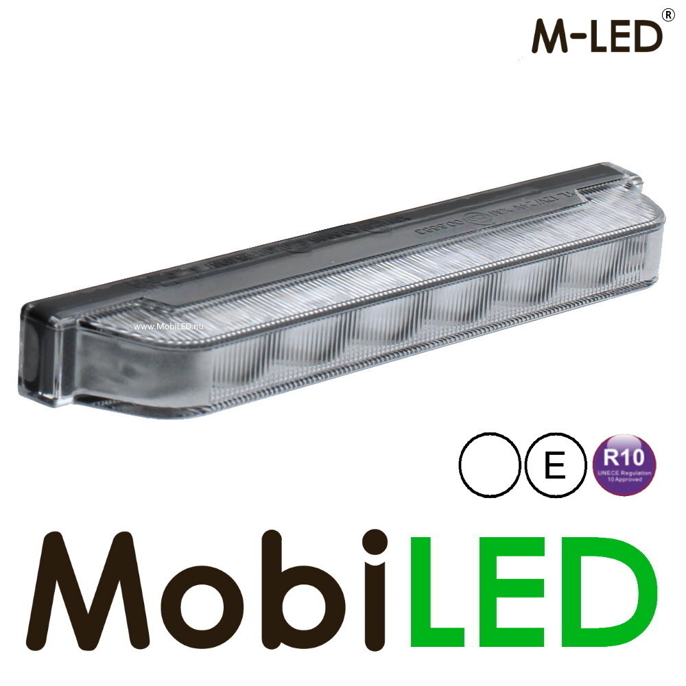 M-LED M-LED Ultra narrow flasher white 6 LEDs E-mark