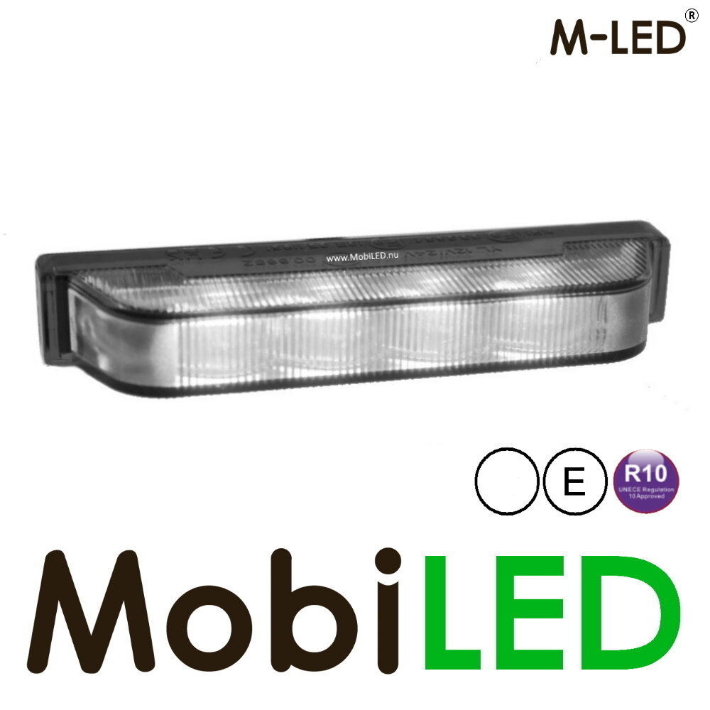 M-LED M-LED Ultra smalle flitser wit Dark look 4 leds E-keur
