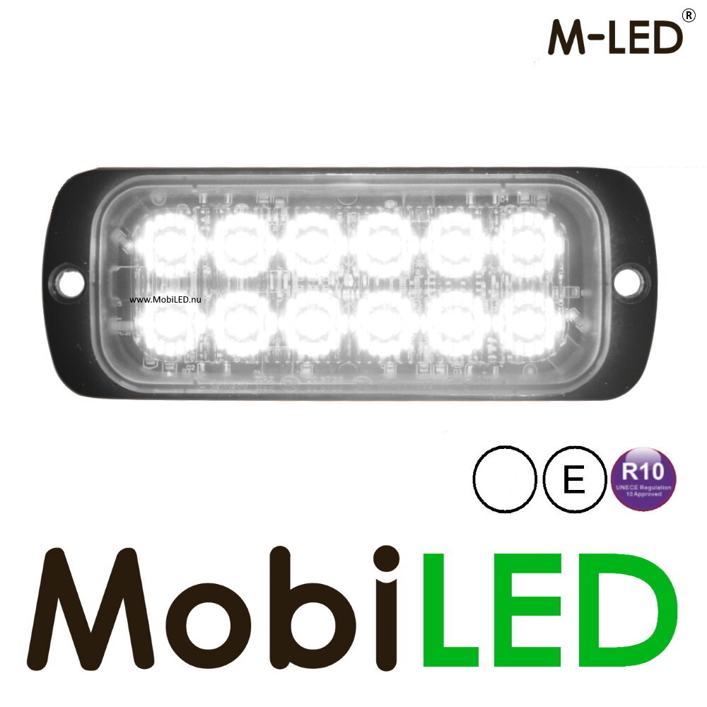 M-LED M-LED Flasher white 12 LEDs E-mark