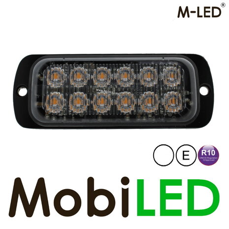 M-LED M-LED Flasher white 12 LEDs E-mark