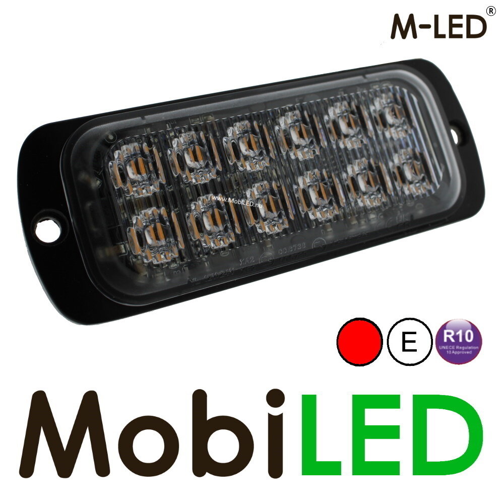 M-LED M-LED Flash rouge 12 LED E-marque M-LED M-LED Flash rouge 12 LED E-marque