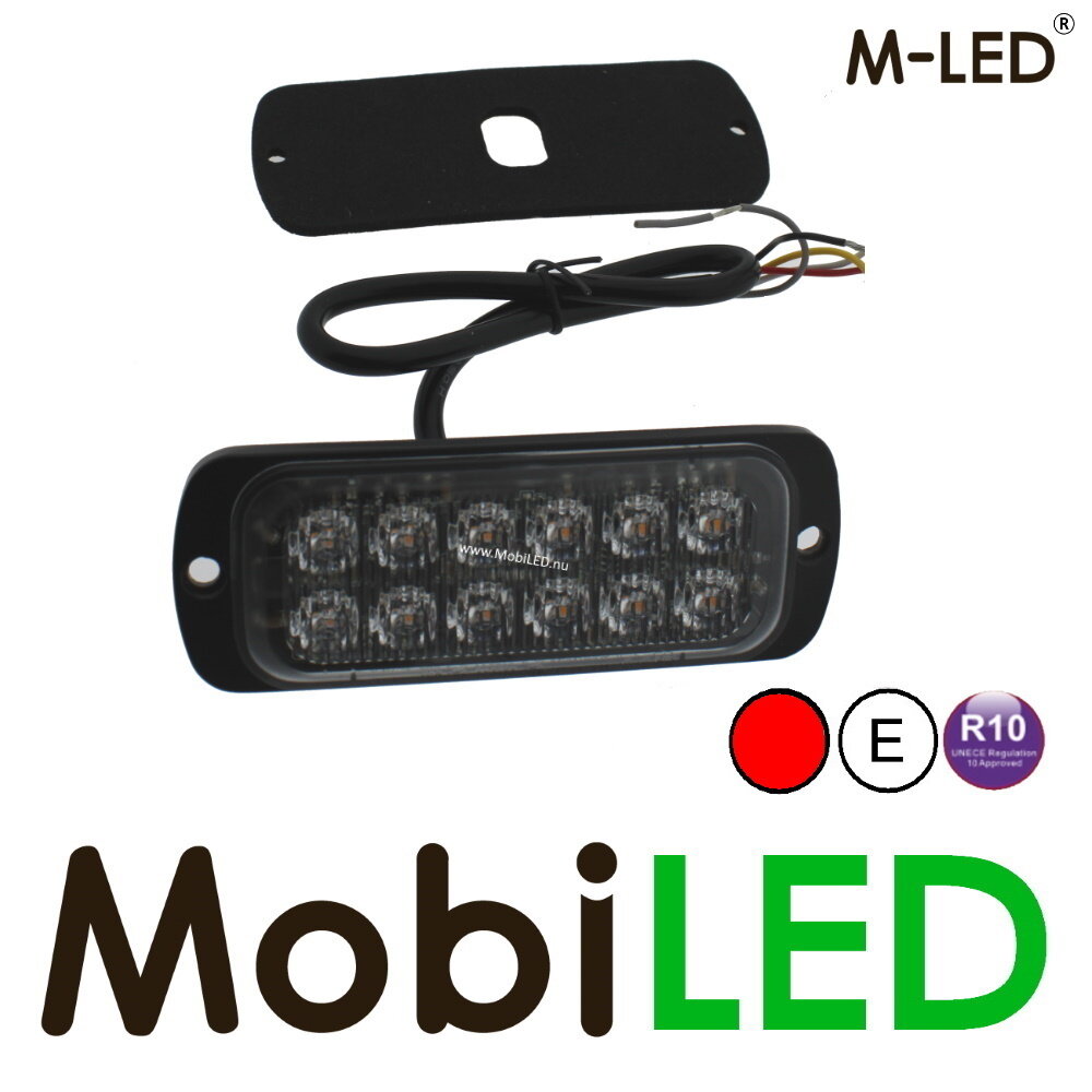 M-LED M-LED Flash rouge 12 LED E-marque M-LED M-LED Flash rouge 12 LED E-marque