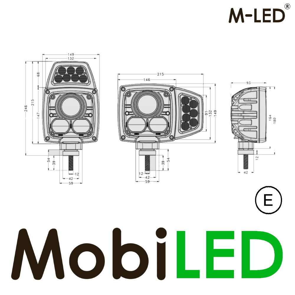 M-LED M-LED Set Heavy duty heated headlight E-mark M-LED M-LED Set Heavy duty heated headlight E-mark