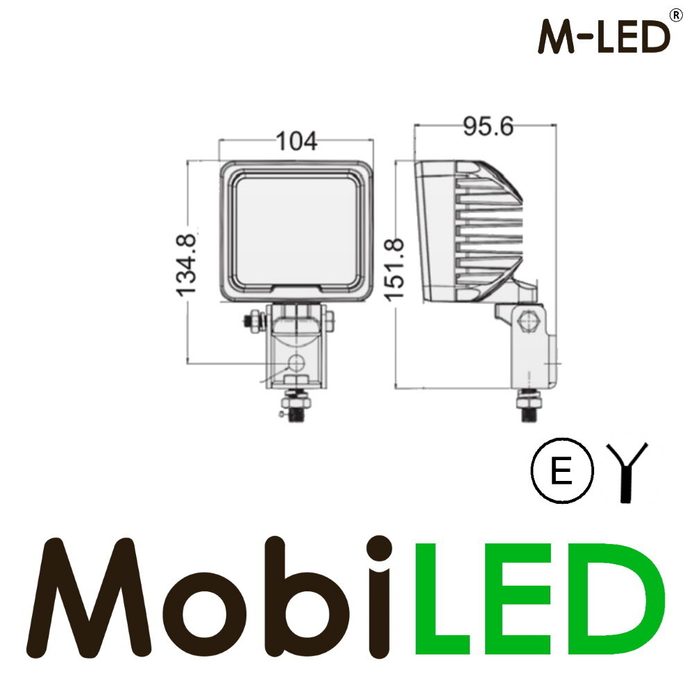 M-LED M-LED Work light HD series 60W E-mark M-LED M-LED Work light HD series 60W E-mark