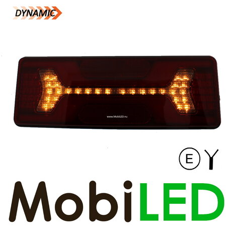 Rear light with 5 functions and reflector Left triangle E-mark