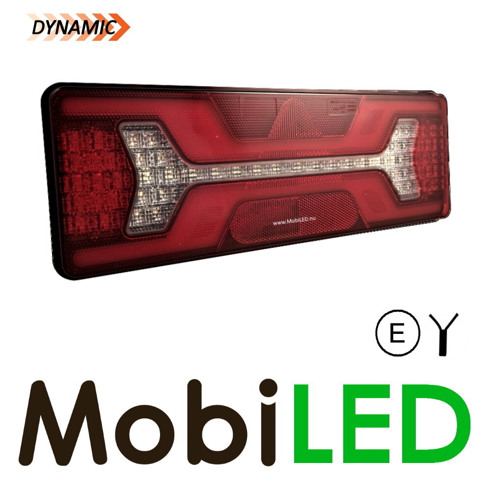 Rear light with 5 functions and reflector Left triangle E-mark
