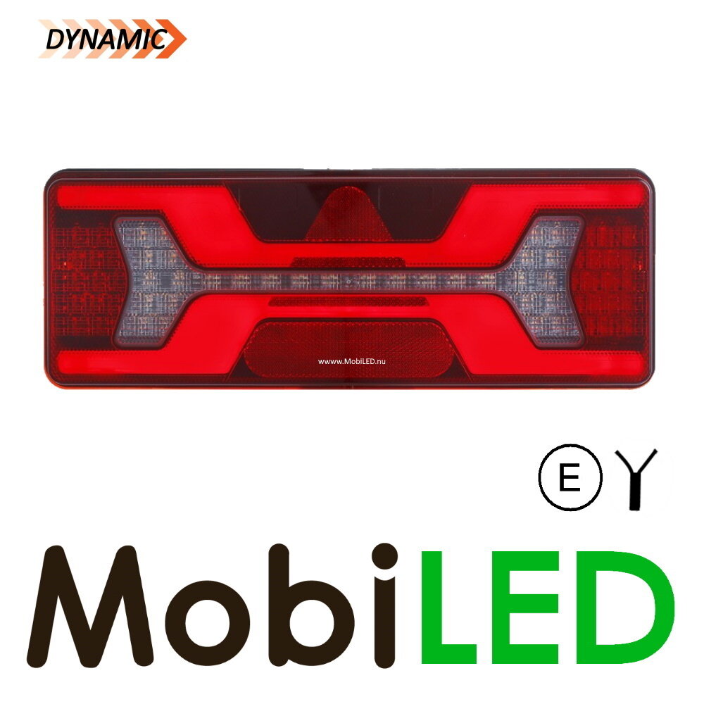 Rear light with 5 functions and reflector Left triangle E-mark
