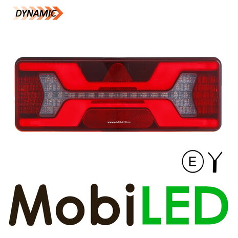 Rear light with 5 functions and reflector Left triangle E-mark