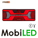 Achterlicht met 5 functies en driehoekige reflector Links driehoek E-keur Achterlicht met 5 functies en driehoekige reflector Links driehoek E-keur