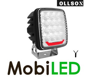 Ollson Lampe de travail 80W carrée avec feu de position rouge Ollson Lampe de travail 80W carrée avec feu de position rouge