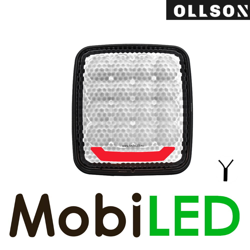 Ollson Werklamp 80W vierkant met rood positielicht Ollson Werklamp 80W vierkant met rood positielicht