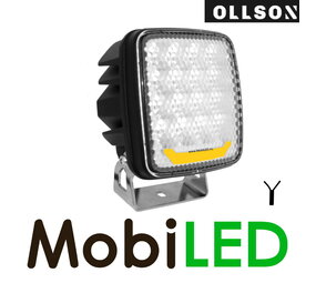 Ollson Lampe de travail 80W carrée avec feu de position ambre Ollson Lampe de travail 80W carrée avec feu de position ambre