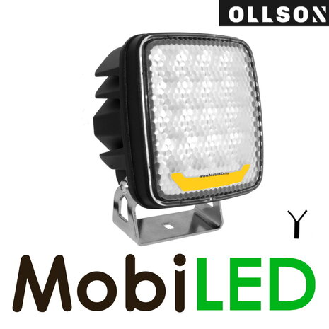 Ollson Ollson Werklamp 80W vierkant met amber positielicht Ollson Ollson Werklamp 80W vierkant met amber positielicht