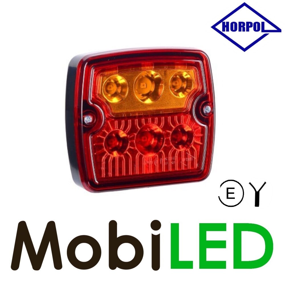 HORPOL Horpol square rear light thin 3 functions E-mark HORPOL Horpol square rear light thin 3 functions E-mark