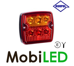 HORPOL Horpol vierkant achterlicht dun 3 functies E-Keur HORPOL Horpol vierkant achterlicht dun 3 functies E-Keur