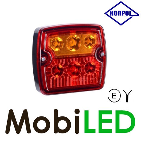 HORPOL Horpol square rear light thin 3 functions E-mark HORPOL Horpol square rear light thin 3 functions E-mark