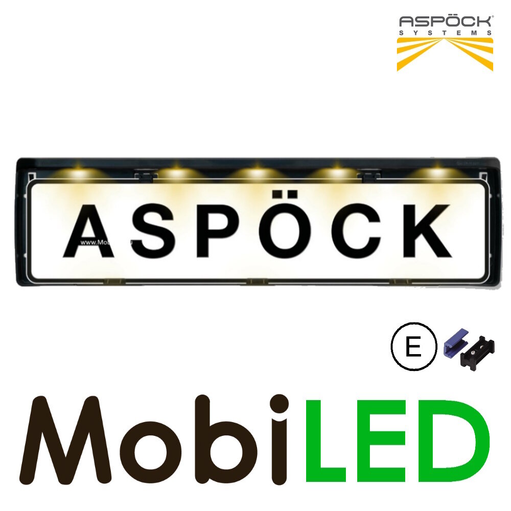 Aspöck Aspock Kentekenplaat met verlichting 24 volt E-keur Aspöck Aspock Kentekenplaat met verlichting 24 volt E-keur