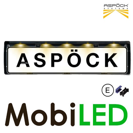 Aspöck Plaque d'immatriculation avec éclairage 24 volts 1 fonction