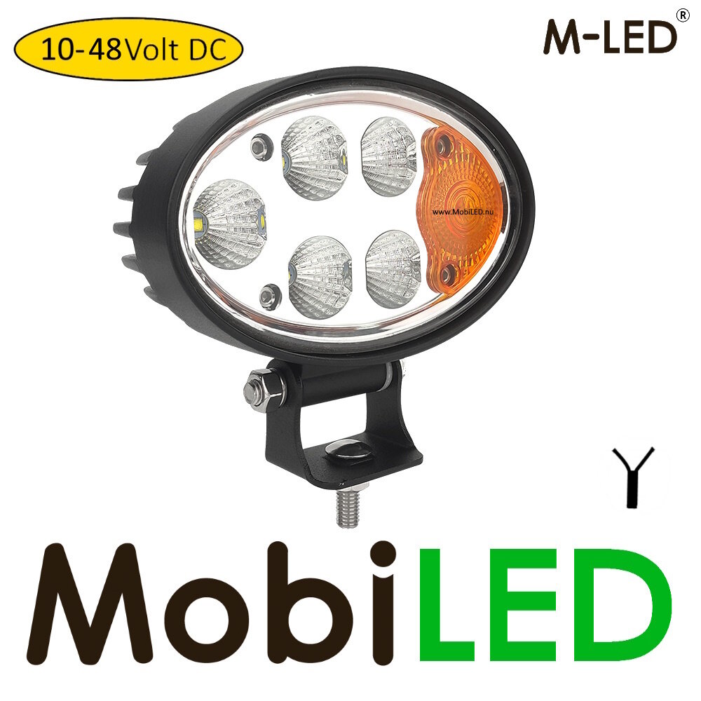 M-LED M-LED Lampe de travail avec clignotant et marqueur 10-48V droite