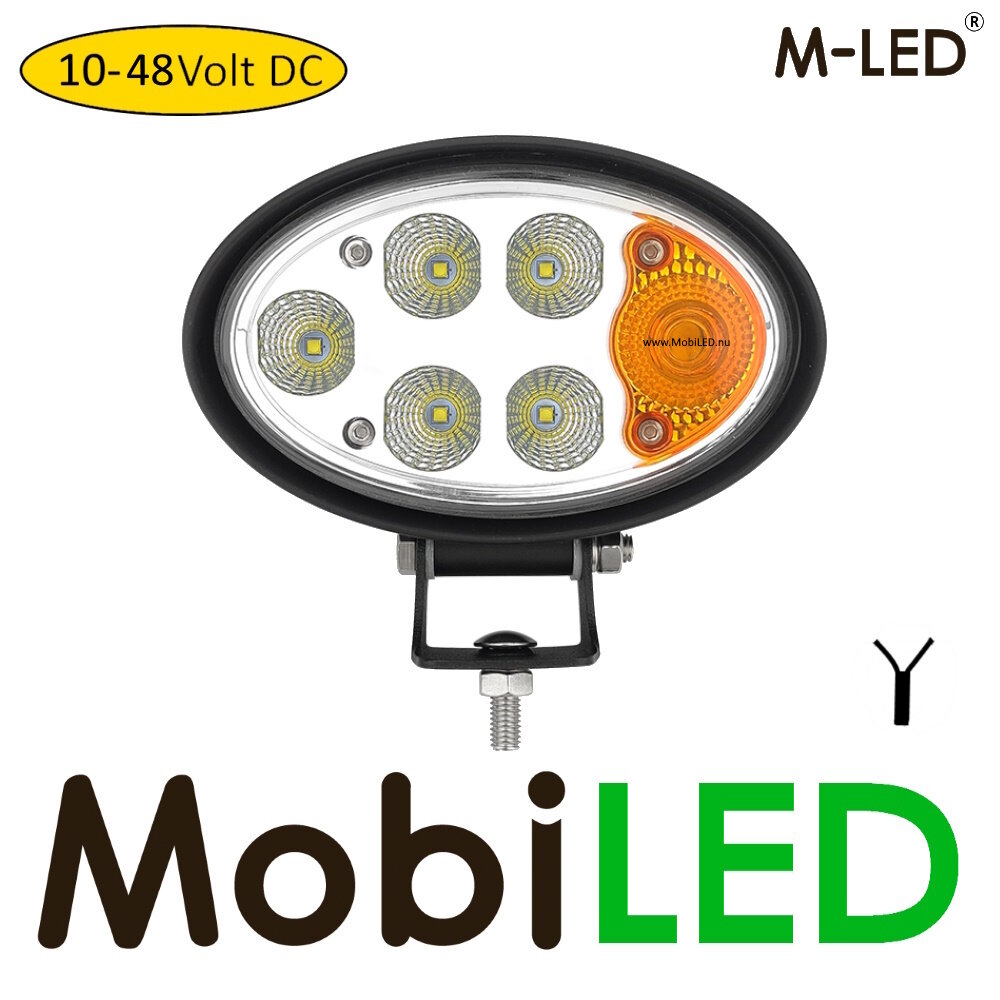 M-LED M-LED Lampe de travail chariot élévateur avec clignotant et marqueur 10-48V droite M-LED M-LED Lampe de travail chariot élévateur avec clignotant et marqueur 10-48V droite
