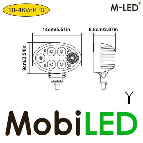 M-LED M-LED Heftruck werklamp met richtingaanwijzer en markering 10-48V rechts