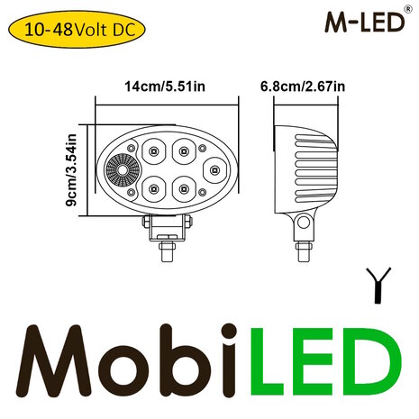 M-LED M-LED Heftruck werklamp met richtingaanwijzer en markering 10-48V links