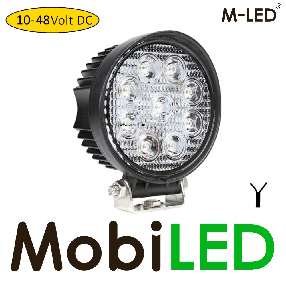 M-LED M-LED Heftruck werklamp 10-48V 27W rond M-LED M-LED Heftruck werklamp 10-48V 27W rond