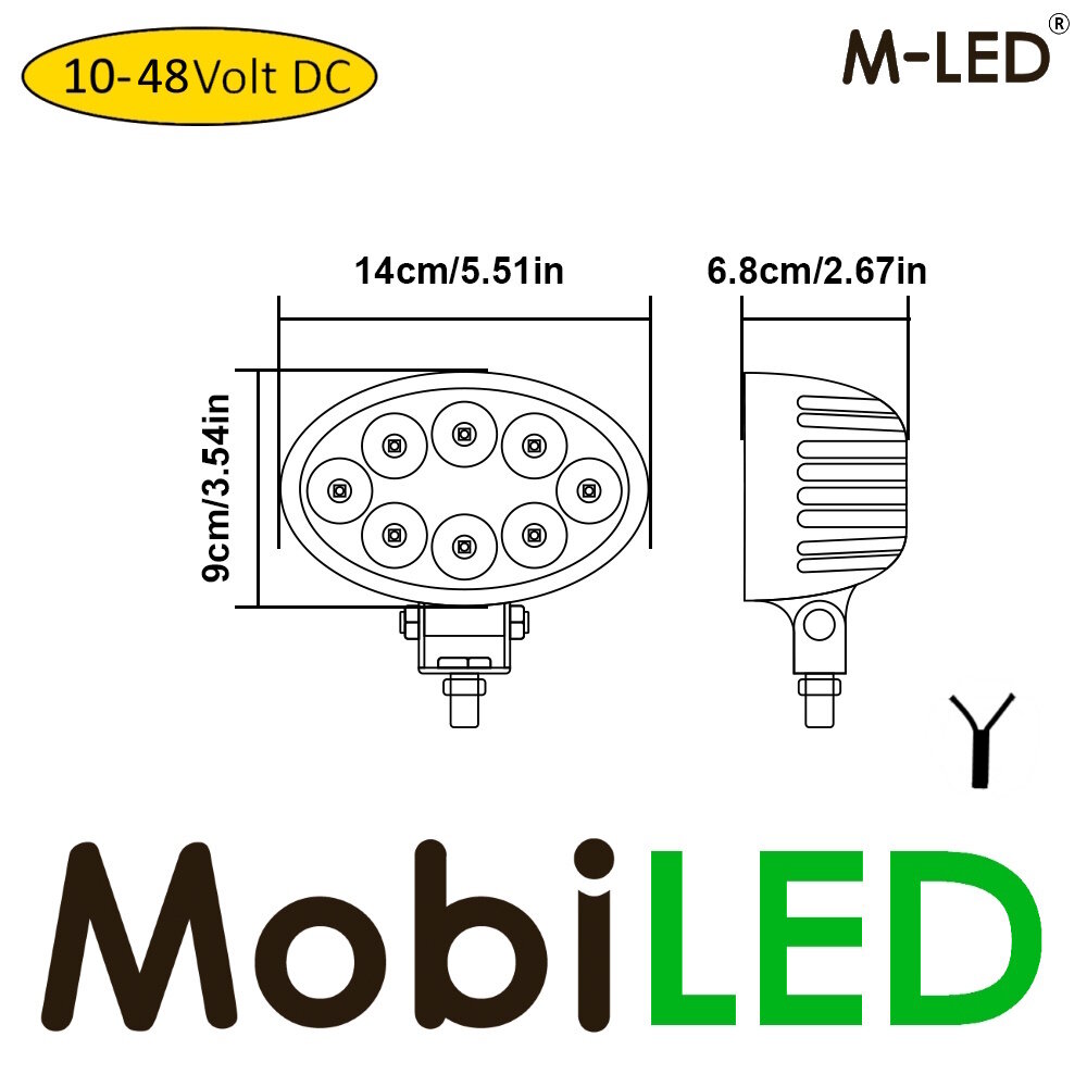 M-LED M-LED Forklift work lamp 10-48V 24W M-LED M-LED Forklift work lamp 10-48V 24W