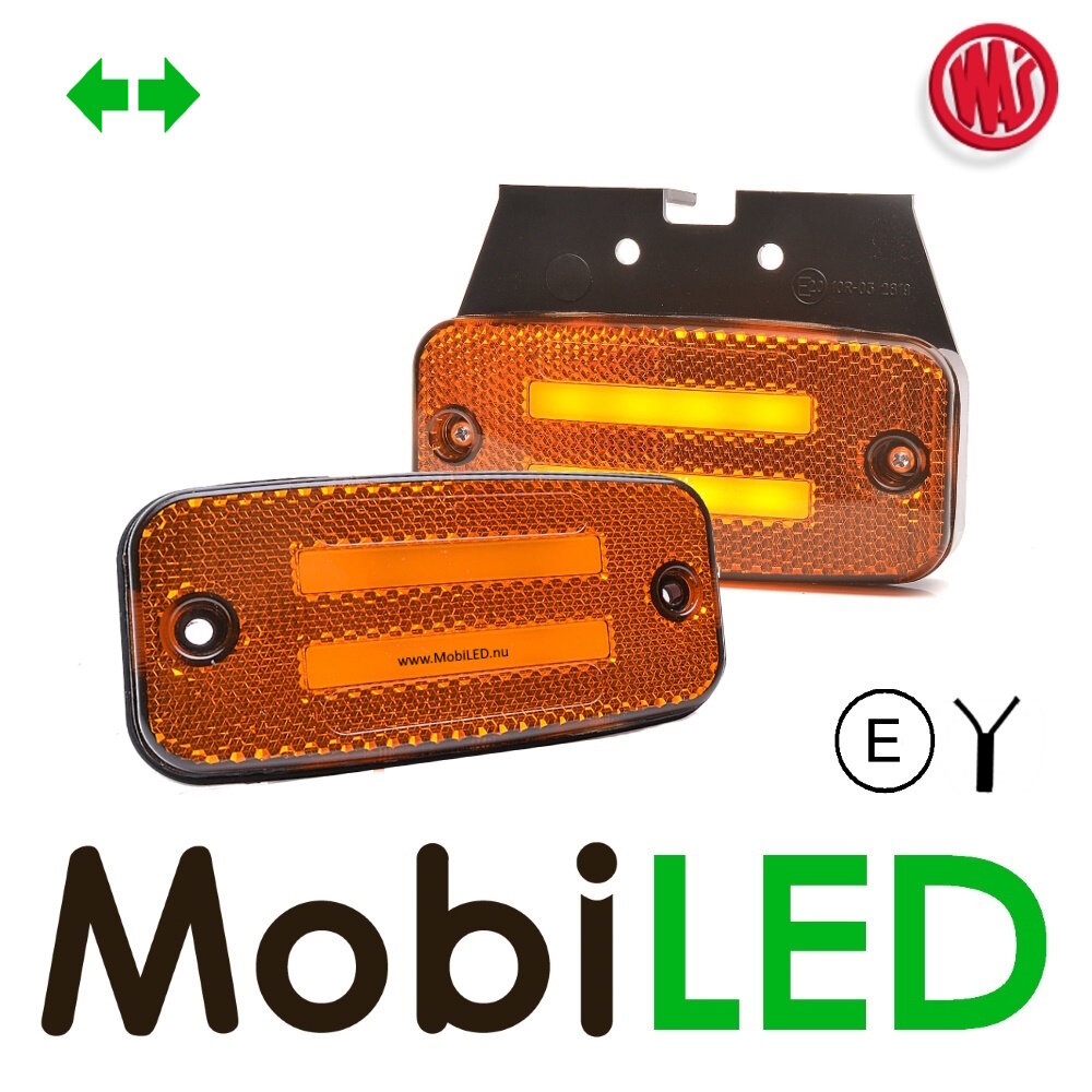 WAS Side marker double stripe direction indicator amber E-mark WAS Side marker double stripe direction indicator amber E-mark