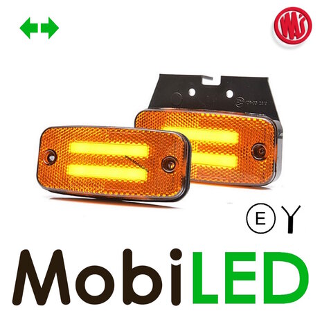 WAS Side marker double stripe direction indicator amber E-mark WAS Side marker double stripe direction indicator amber E-mark