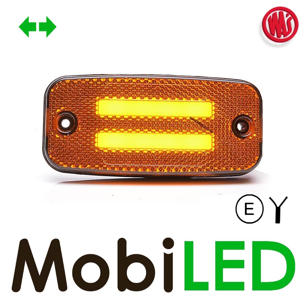 WAS Side marker double stripe direction indicator amber E-mark WAS Side marker double stripe direction indicator amber E-mark
