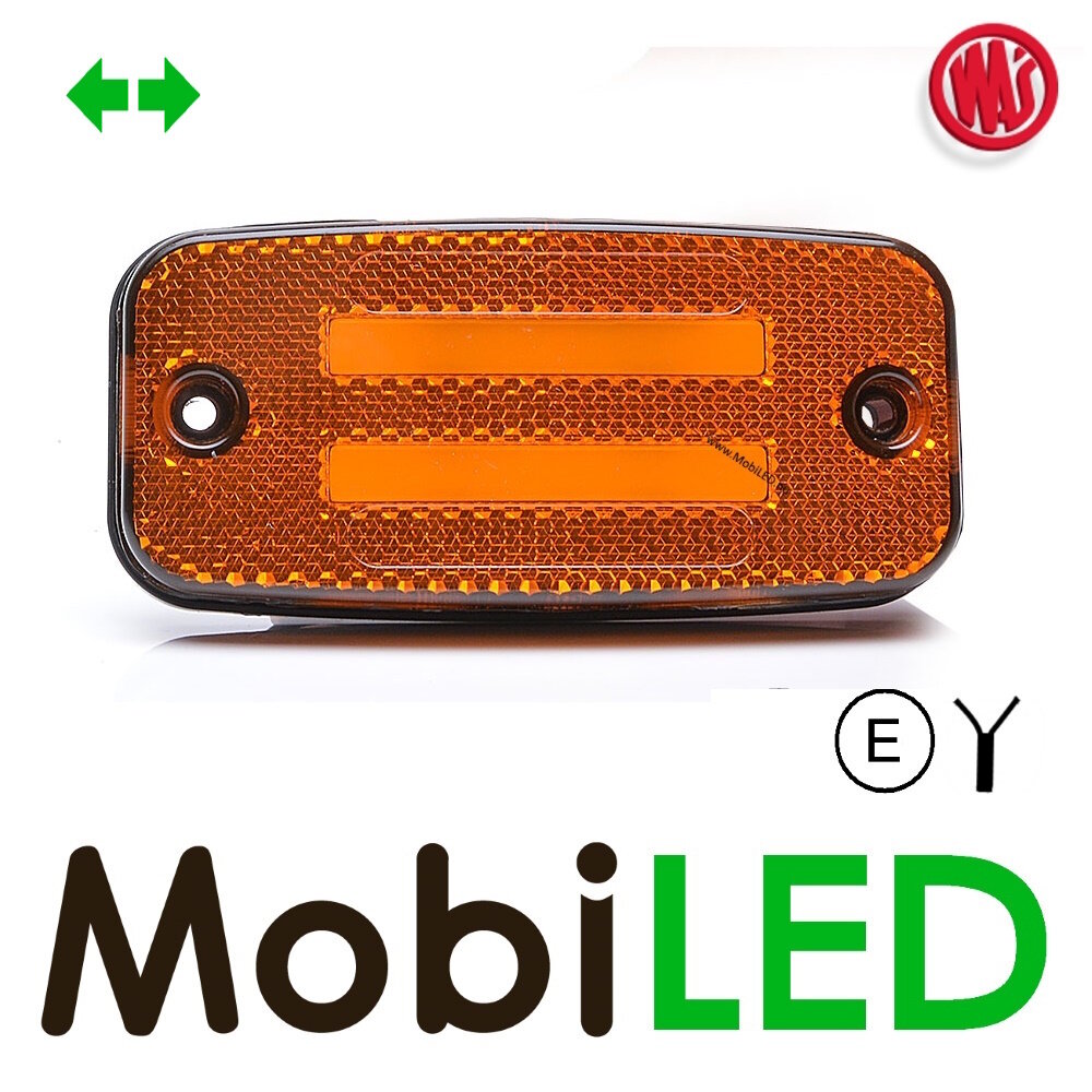 WAS Side marker double stripe direction indicator amber E-mark WAS Side marker double stripe direction indicator amber E-mark
