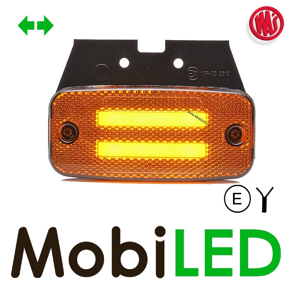 WAS Side marker double stripe direction indicator amber E-mark WAS Side marker double stripe direction indicator amber E-mark