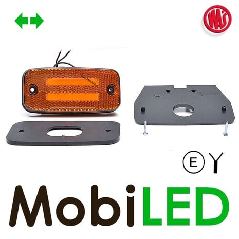 WAS Marquage latérale rayure double avec clignotant amber E-marque WAS Marquage latérale rayure double avec clignotant amber E-marque