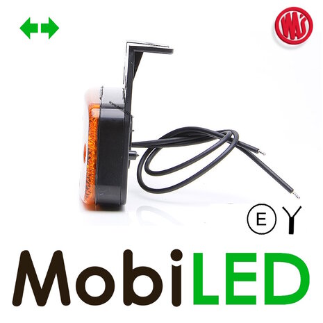 WAS Side marker double stripe direction indicator amber E-mark WAS Side marker double stripe direction indicator amber E-mark
