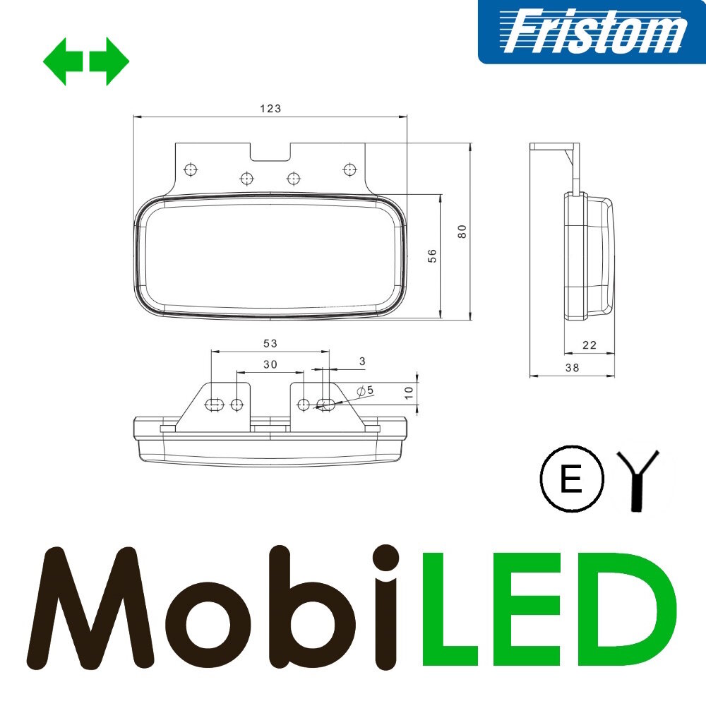 Fristom Fristom Marquage latéral ambre avec clignotant E-marque Fristom Fristom Marquage latéral ambre avec clignotant E-marque