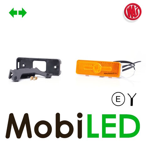 WAS WAS Side marking stripe amber with turn signal NEON look E-mark