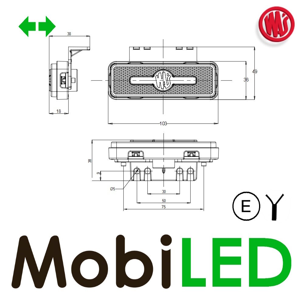 WAS Marquage latéral rayure "NEON" look clignotant