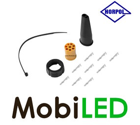 HORPOL 8 pins bajonet connector geel HORPOL 8 pins bajonet connector geel