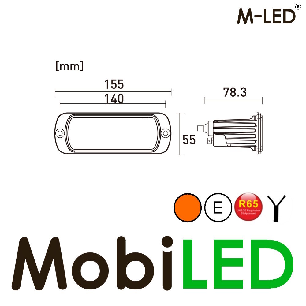 M-LED M-LED Rear light 4 functions with flash recessed mounting