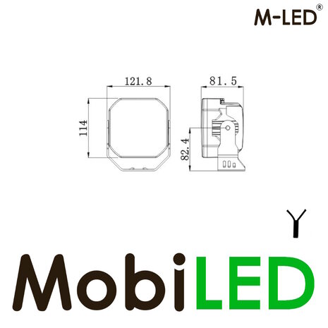 M-LED M-LED Worklight with amber - white - red position light M-LED M-LED Worklight with amber - white - red position light