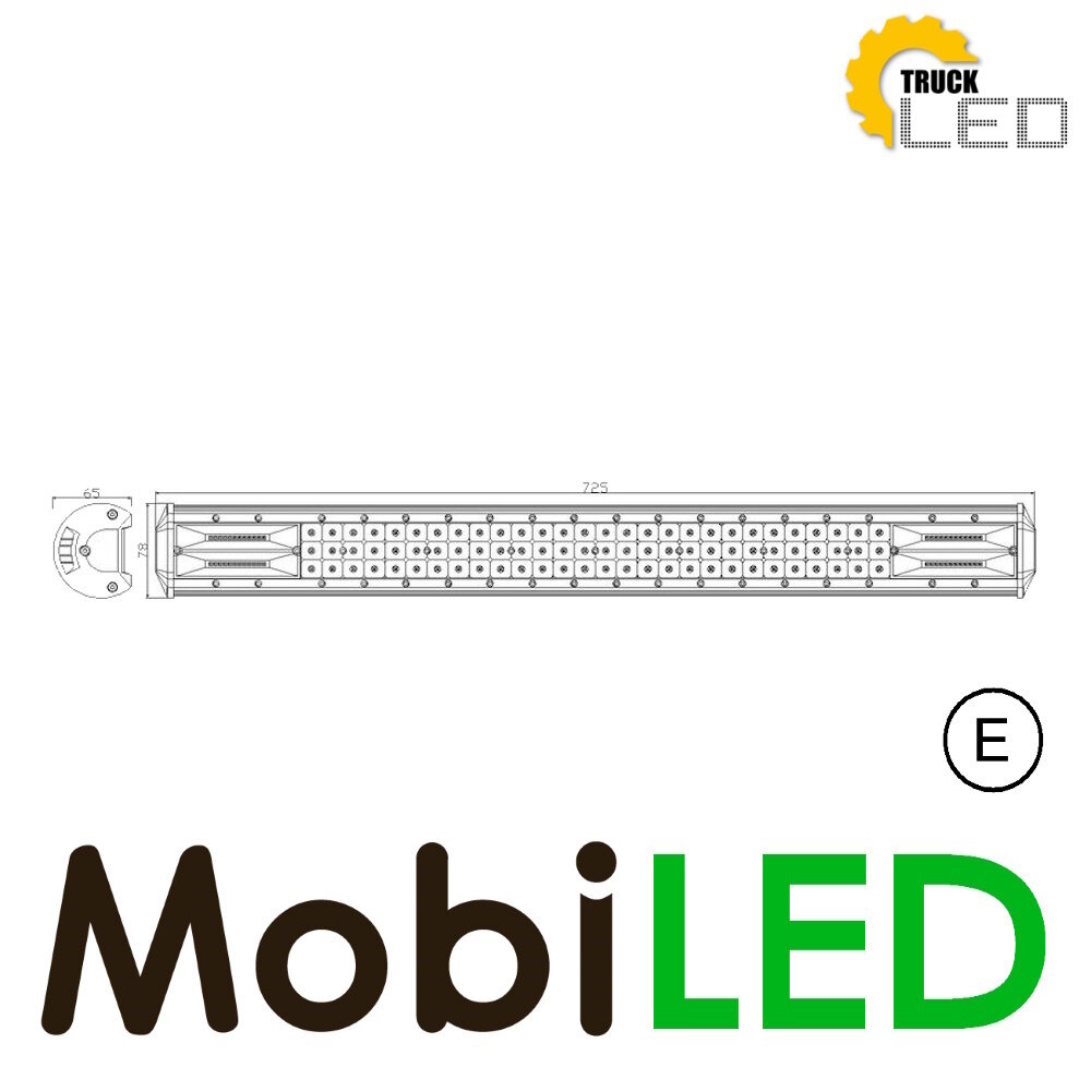 TruckLED Type-C base barre LED 73 cm 198 watts faisceau combi TruckLED Type-C base barre LED 73 cm 198 watts faisceau combi