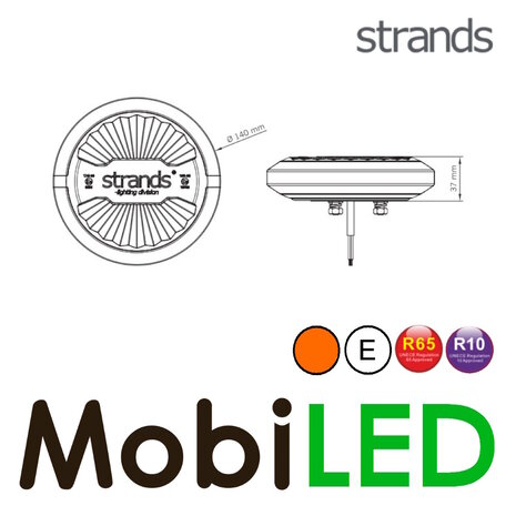 Strands Strands Firefly Summer Glow  balise rotative/lampe flash clair E-mark Strands Strands Firefly Summer Glow  balise rotative/lampe flash clair E-mark