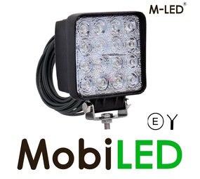 M-LED M-LED Werklamp 48W vierkant 2m kabel M-LED M-LED Werklamp 48W vierkant 2m kabel
